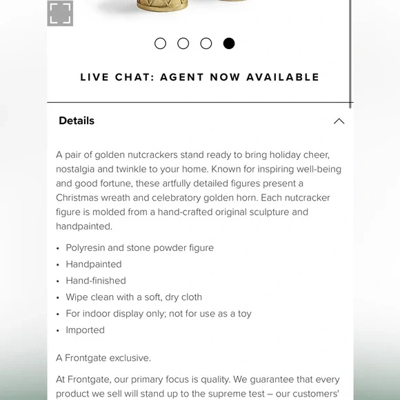 FRONTGATE SET of GILDED NUTCRACKERS - Picture 7 of 10